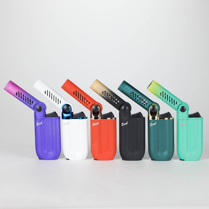 Soul Torch | Multi Color Torch Lighter – 9 Count Display [1809] | Rotating Angle Nozzle Lighters Canadian Distributor