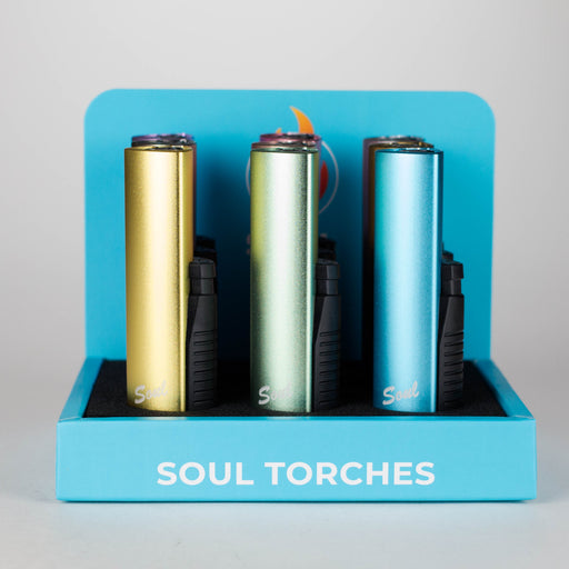 Soul Torches | Multi Color Torch lighter - 9 Count Display [1819] Lighters Canadian Distributor