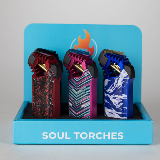 Soul Torches | Multi Color Torch lighter - 6 Count Display [1821] Lighters Canadian Distributor