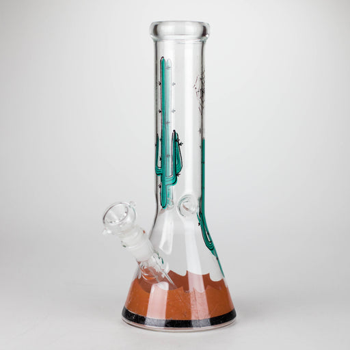 12" Beaker Glass Bong with Sticker | 14mm Bowl Joint Bongs Bongzie Smokes