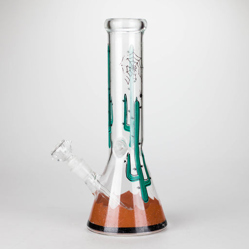 12" Beaker Glass Bong with Sticker | 14mm Bowl Joint Bongs Bongzie Smokes