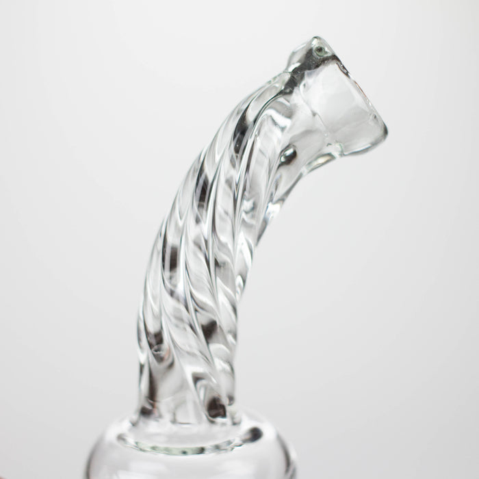 6" Twist Neck Glass Bong with Water Diffuser | 14mm Bowl Joint | Stemless Design Bongs Bongzie Smokes