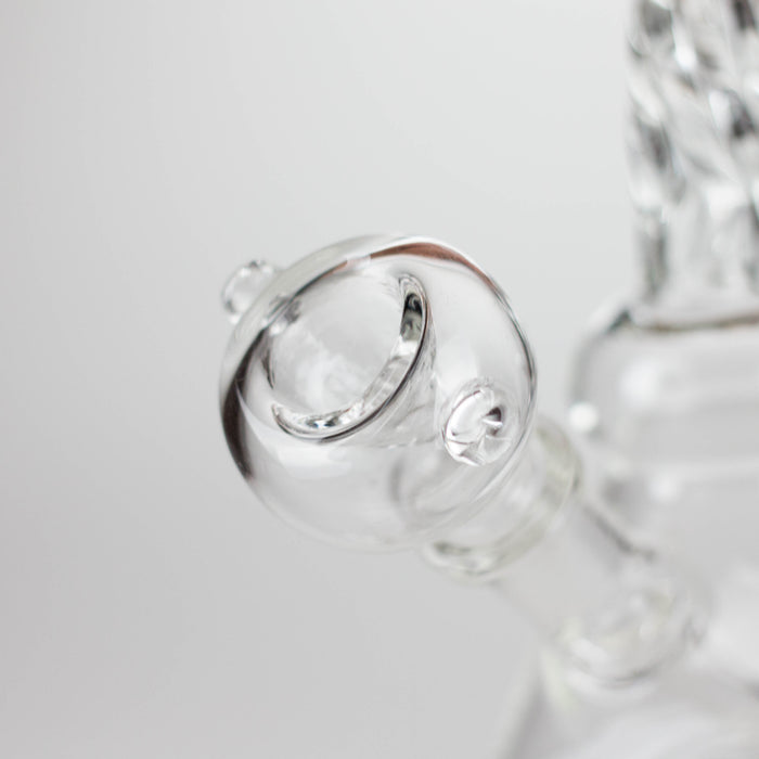 6" Twist Neck Glass Bong with Water Diffuser | 14mm Bowl Joint | Stemless Design Bongs Bongzie Smokes