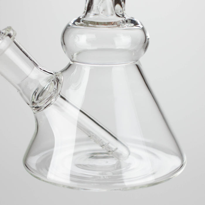 6" Twist Neck Glass Bong with Water Diffuser | 14mm Bowl Joint | Stemless Design Bongs Bongzie Smokes