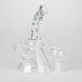 6" Twist Neck Glass Bong with Water Diffuser | 14mm Bowl Joint | Stemless Design Bongs Bongzie Smokes