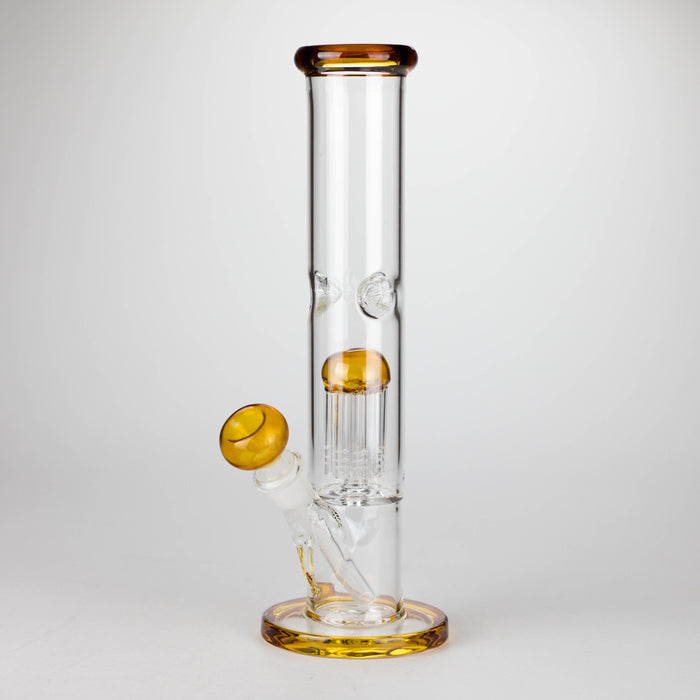 12" glass bong with tree arm percolator Bongs Bongzie Smokes Orange