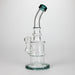 11" Glass Bong with Water Diffuser | 14mm Bowl Joint | Stemless Design Other Shaped Bong Bongzie Smokes Dark Green