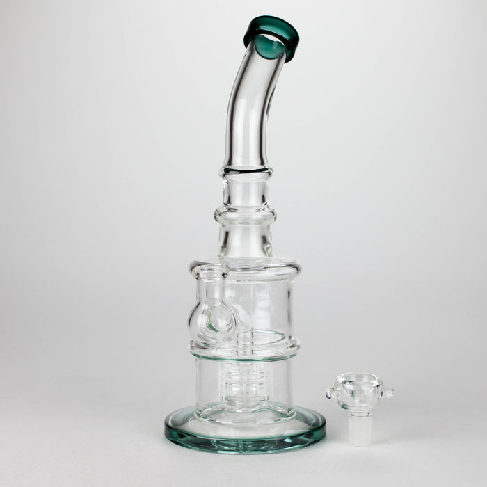 11" Glass Bong with Water Diffuser | 14mm Bowl Joint | Stemless Design Other Shaped Bong Bongzie Smokes