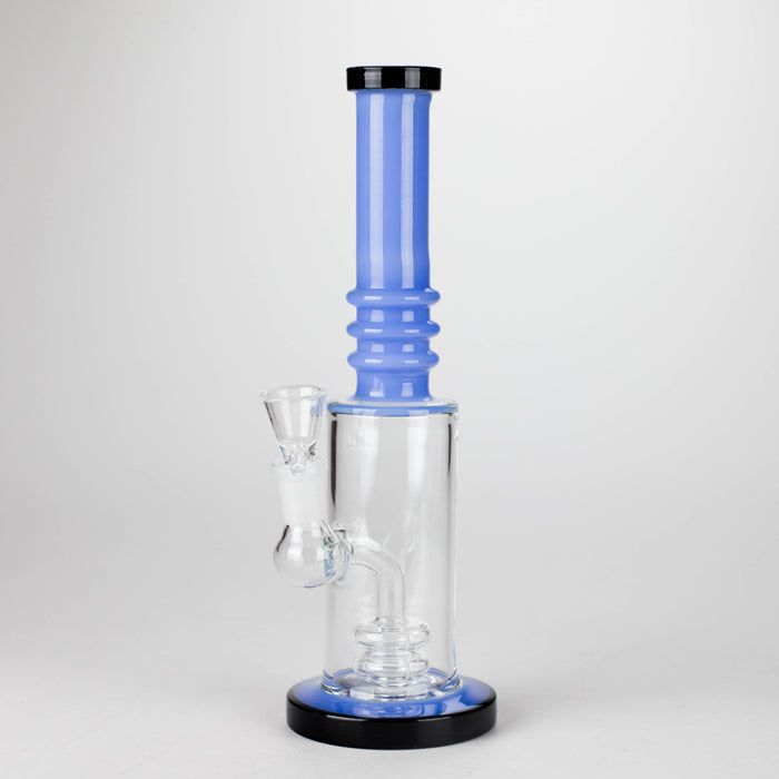 11" Colour Tube Glass Bong with Water Diffuser | 14mm Bowl Joint | Stemless Design Glass Bong Bongzie Smokes Blue