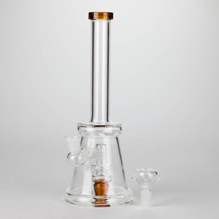 11" Glass Bong with Diffuser | 14mm Bowl Joint | Stemless Design Bongs Bongzie Smokes