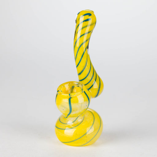 6.5" Single Chamber Fancy Bubbler – Unique Colors and Designs Glass Bongzie Smokes