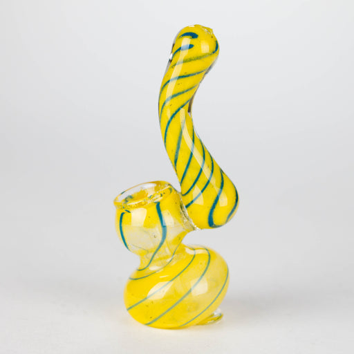 6.5" Single Chamber Fancy Bubbler – Unique Colors and Designs Glass Bongzie Smokes