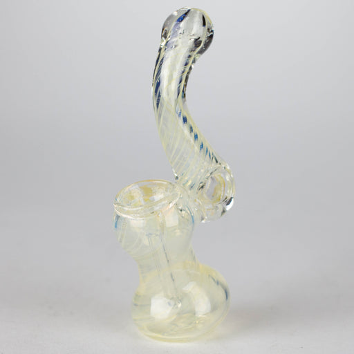 6" Single Chamber Bubbler – Assorted Colors and Designs Glass Bongzie Smokes