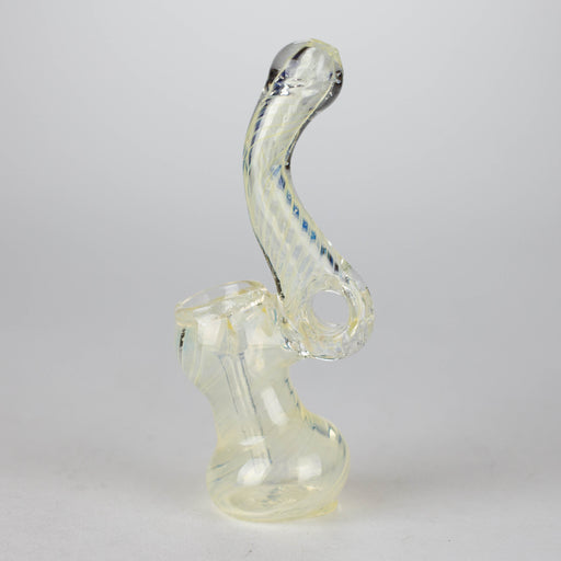 6" Single Chamber Bubbler – Assorted Colors and Designs Glass Bongzie Smokes