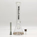 Wellcann | 14" 7mm Psychedelic Thickened Beaker Glass Bong Glass Bong Super Supplys Inc