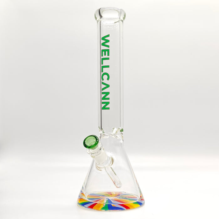 Wellcan | 15" 7mm Psychedelic Thickened Beaker Glass Bong Glass Bong Super Supplys Inc