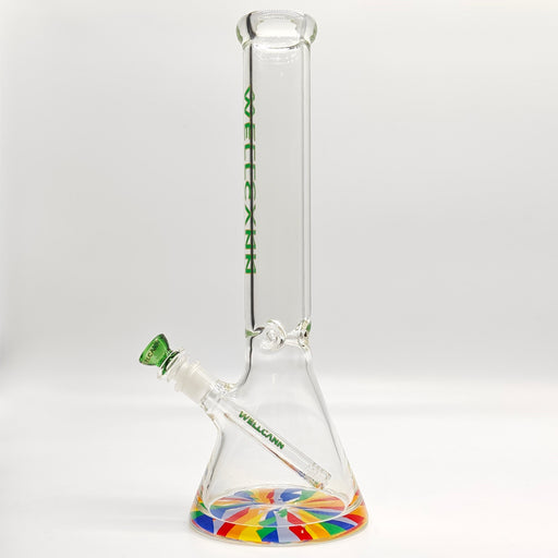 15" 7mm Psychedelic Thickened Beaker Glass Bong Bongs Super Supplys Inc
