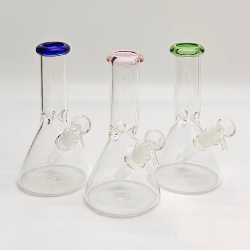 8" Color 4mm Beaker Glass Bong Bongs Super Supplys Inc
