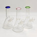 8" Color 4mm Beaker Glass Bong Glass Bong Super Supplys Inc