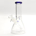 8" Color 4mm Beaker Glass Bong Glass Bong Super Supplys Inc Blue