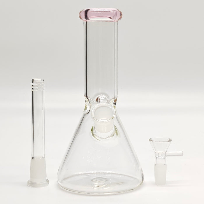 8" Color 4mm Beaker Glass Bong Glass Bong Super Supplys Inc
