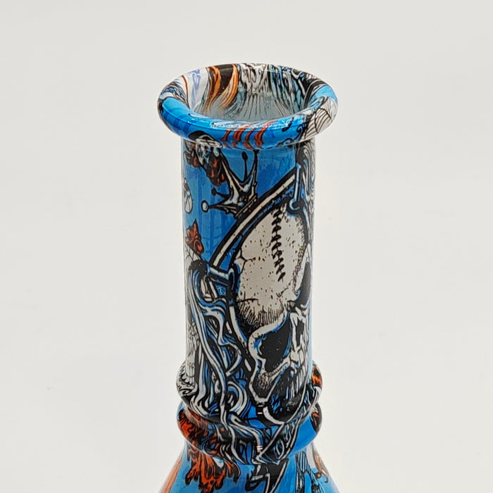 6" Hydrographic Beaker Waterpipe - 10-Piece Box Glass Bong Super Supplys Inc