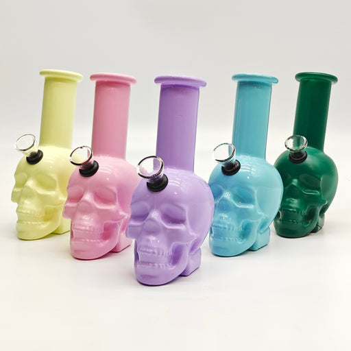 6" Macaron Skull Waterpipe 10Pcs/Box Super Supplys Inc