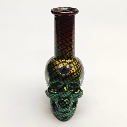 6" Carbon Fiber Skull Beaker Waterpipe 10Pcs/Box Bongs Super Supplys Inc