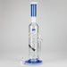 Armani Glass | 16" Double Percolator Bong – Premium Dual-Chamber Water Pipe Glass Bong RMG WHOLESALE Blue