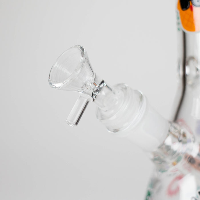 10" Glow PinePop Glass Bong – 5mm Thick Glass, Glow-in-the-Dark Pineapple Design Glass Bong DY Glass