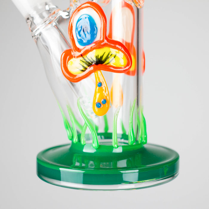 8.5" PsyTotem Glass Bong – 5mm Thick Glass, Tribal Totem Design Glass Bong DY Glass