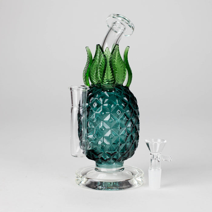 7.5" PinePop Glass Bong – Pineapple Shaped, 5mm Thick Glass Glass Bong DY Glass