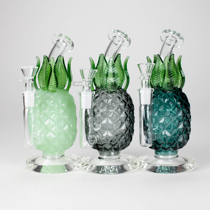 7.5" PinePop Glass Bong – Pineapple Shaped, 5mm Thick Glass Glass Bong DY Glass