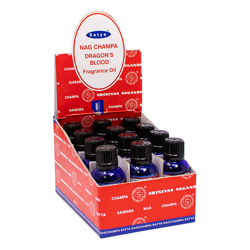 Satya Dragon's Blood 25ml Fragrance Oil Display of 12 Maple Craft Inc
