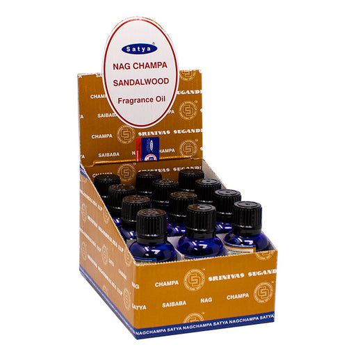 Satya Sandalwood 25ml Fragrance Oil Display of 12 Maple Craft Inc