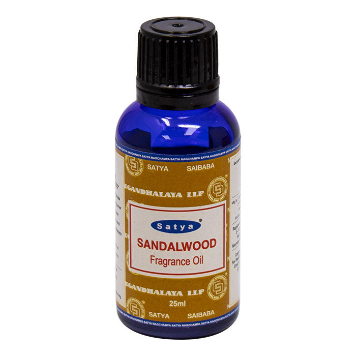Satya Sandalwood 25ml Fragrance Oil Display of 12 Diffuser Maple Craft Inc