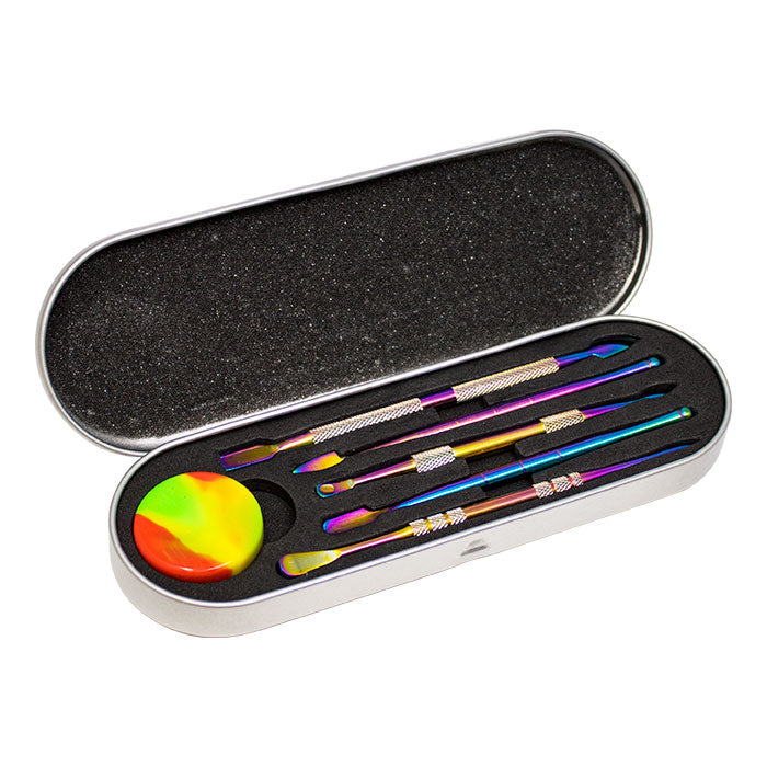 The Ultimate 7-Piece Metal Dab Tool Kit Cap · Dabber · Insert · Clip · Nail Maple Craft Inc