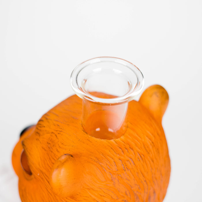 9" Arsenal Beaver Buddy Waterpipe – Brown [SMKZ184] Resin · Silicone · Plastic Bong Canadian Distributor