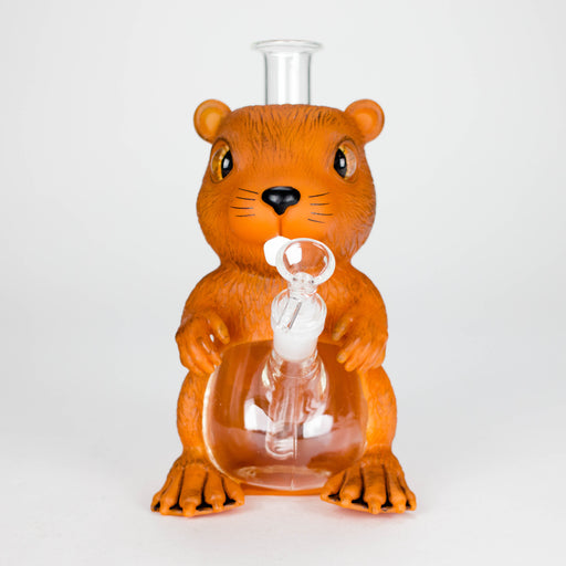 9" Arsenal Beaver Buddy Waterpipe – Brown [SMKZ184] Resin · Silicone · Plastic Bong Canadian Distributor
