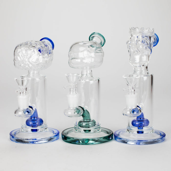 7″ Cartoon Character Glass Water Bong with Diffuser | 14mm Bowl Joint (C802x) Other Shaped Bong Canadian Distributor