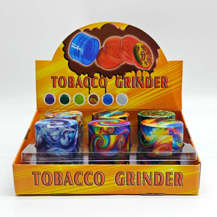 50mm*37mm Acrylic 4 Parts Grinder-12CT Display Pack Super Supplys Inc