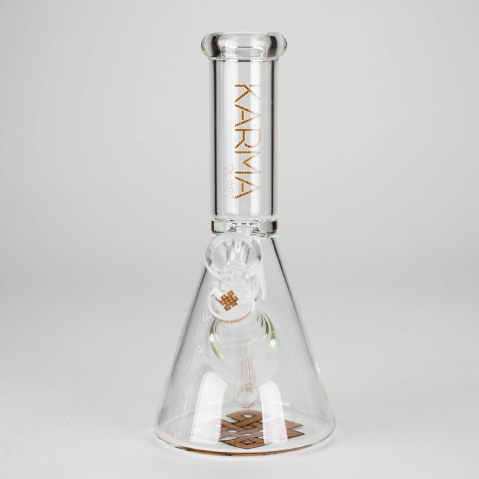 Karma | 9" Skinny Beaker Glass Bong Beaker Bong Maq Distributors Woodgrain