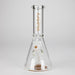 Karma | 9" Skinny Beaker Glass Bong Beaker Bong Maq Distributors Woodgrain