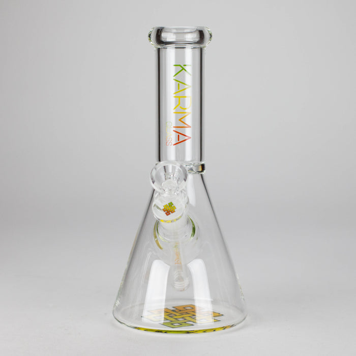 Karma | 9" Skinny Beaker Glass Bong Beaker Bong Maq Distributors Rasta