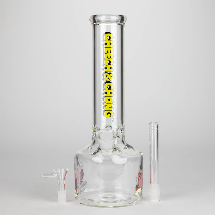 Cheech & Chong® Glass | 12" Tall Bloat On Canteen Base Water Pipe Glass Bong West Coast Gifts