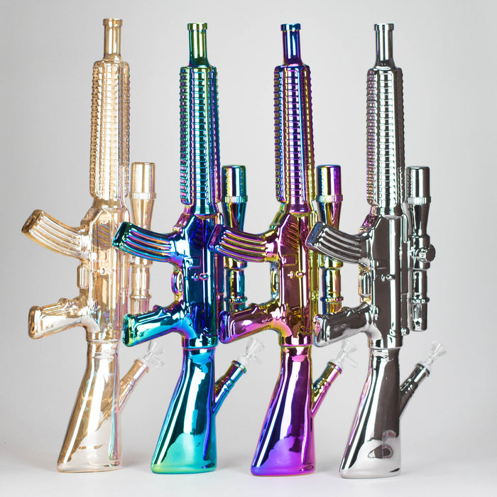 23.5" Chrome Rifle Glass Bong Glass Bong JJ Distribution