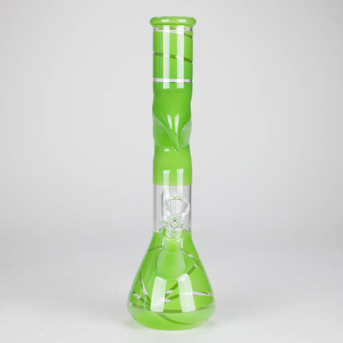 12" Zic-Zac Glass Water Pipe with Dome Percolator | Assorted Colors Glass Bong RMG WHOLESALE