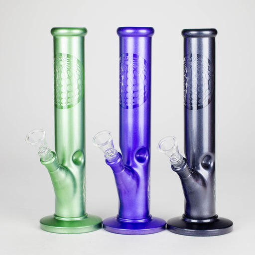 10" Straight Tube Water Pipe with Ball Pattern | Durable Glass – Assorted Colors Glass Bong RMG WHOLESALE