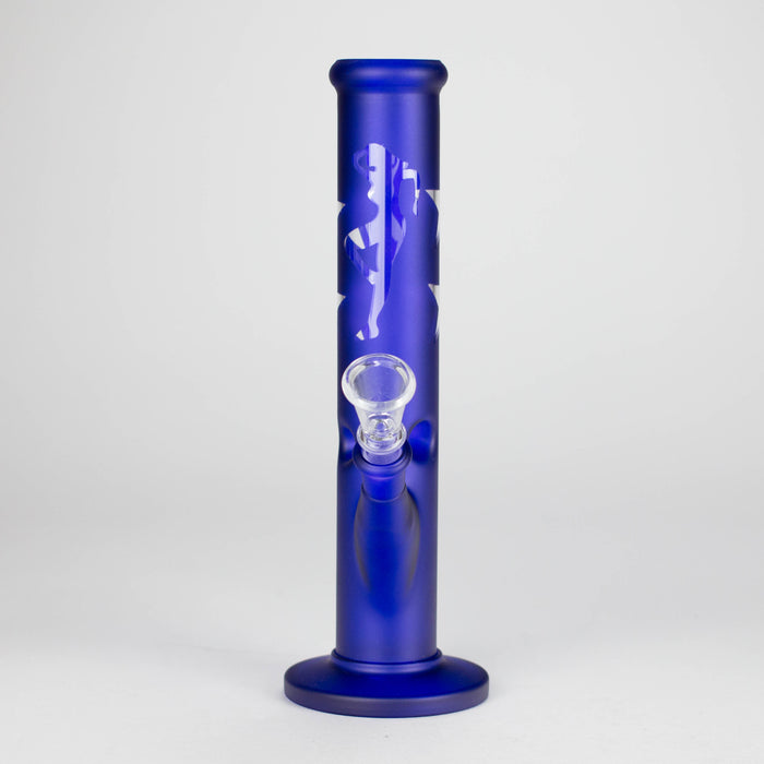 10" Straight Tube Water Pipe with Star Pattern | Durable Glass – Assorted Colors Glass Bong RMG WHOLESALE