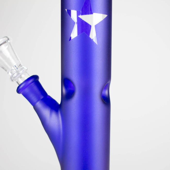 10" Straight Tube Water Pipe with Star Pattern | Durable Glass – Assorted Colors Glass Bong RMG WHOLESALE